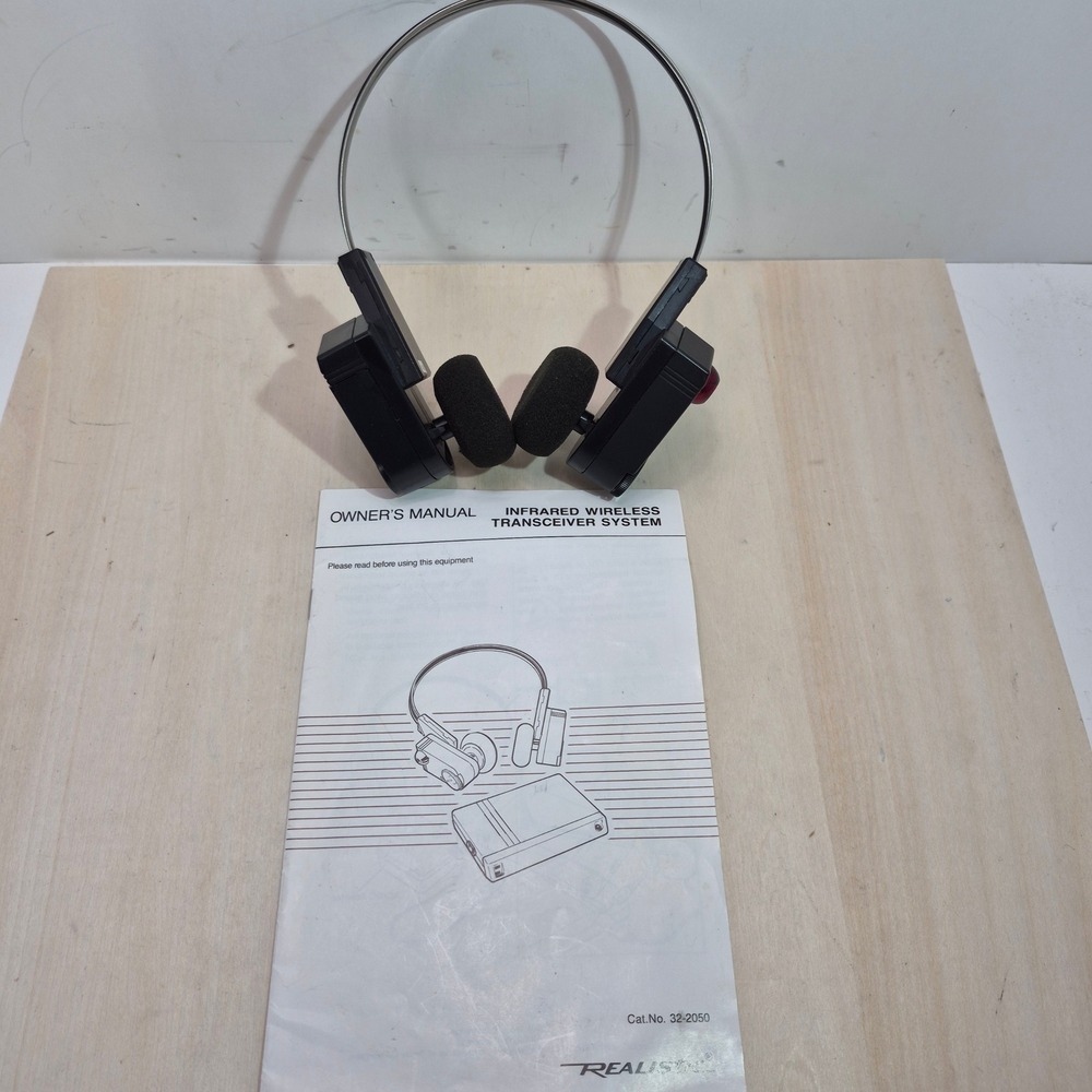 Realistic Infrared Wireless Transceiver System Headphones ONLY 32-2050 Vintage